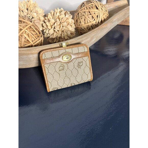 Christian Dior Kisslock Canvas Coin Purse - Picture 3 of 9